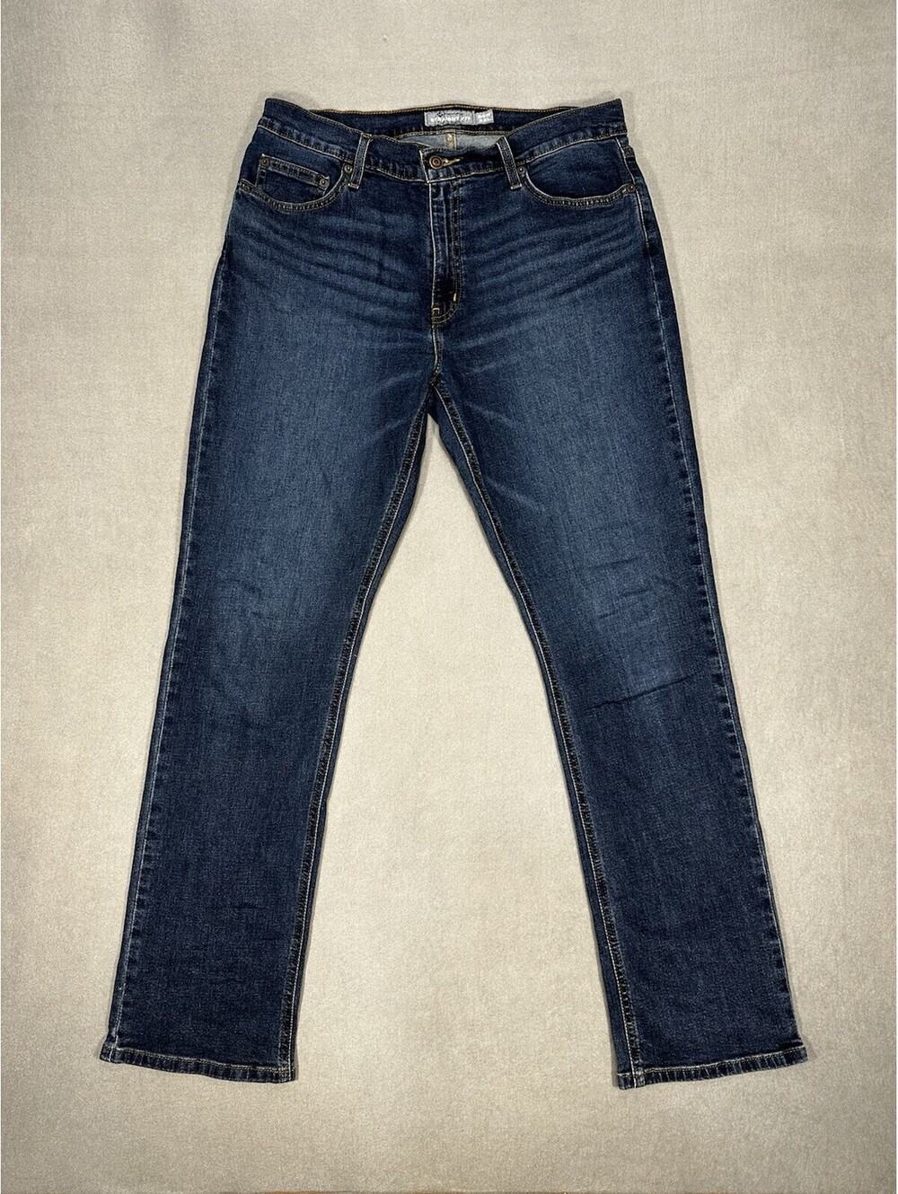 Members Mark Straight Fit Jeans Mens 32x32 Blue Stretch Denim